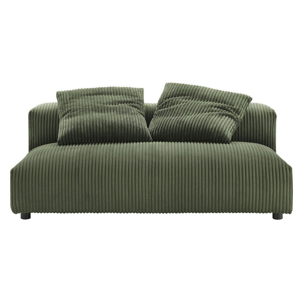 EEI-7030 Solace Modular Corduroy Upholstered Armless Loveseat and Ottoman Set by Modway