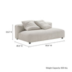 EEI-6890 Solace Modular Corduroy Upholstered Armless Loveseat by Modway