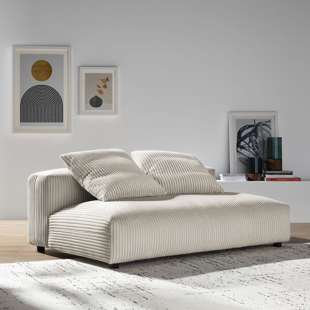 EEI-6890 Solace Modular Corduroy Upholstered Armless Loveseat by Modway