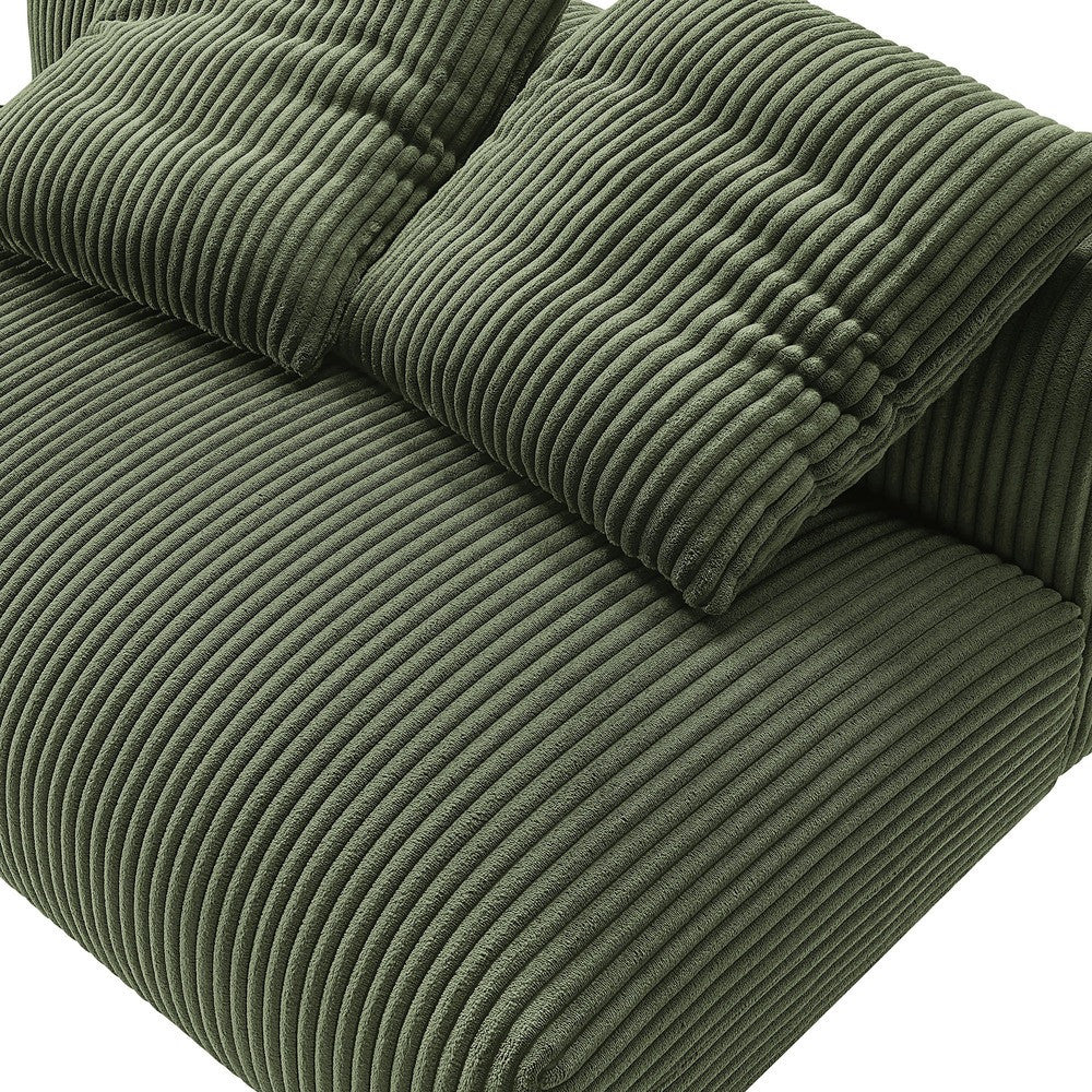 EEI-6890 Solace Modular Corduroy Upholstered Armless Loveseat by Modway