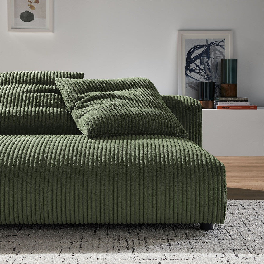EEI-6890 Solace Modular Corduroy Upholstered Armless Loveseat by Modway