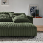 EEI-6890 Solace Modular Corduroy Upholstered Armless Loveseat by Modway