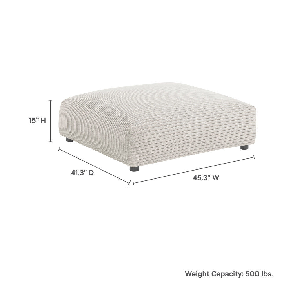 EEI-6888 Solace Modular Corduroy Upholstered Ottoman by Modway