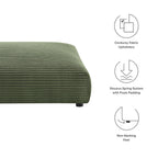 EEI-6888 Solace Modular Corduroy Upholstered Ottoman by Modway