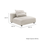 EEI-6885 Solace Modular Upholstered Fabric Armless Chair by Modway