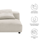 EEI-6885 Solace Modular Upholstered Fabric Armless Chair by Modway