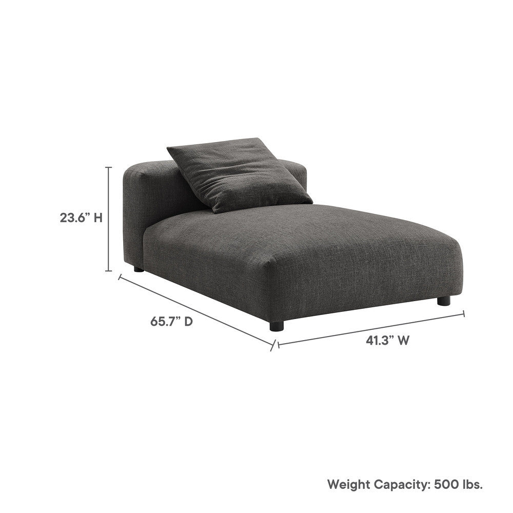 EEI-6887 Solace Modular Upholstered Fabric Armless Chaise Lounge by Modway