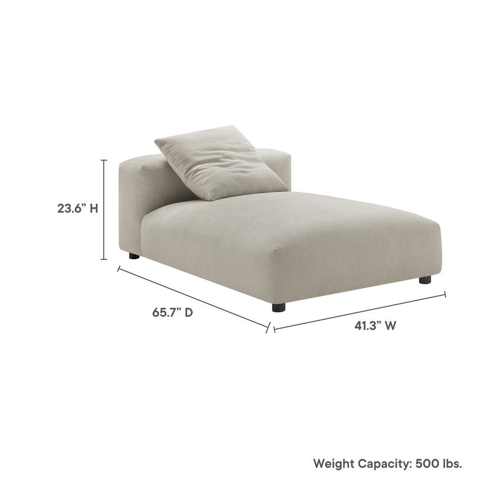 EEI-6887 Solace Modular Upholstered Fabric Armless Chaise Lounge by Modway