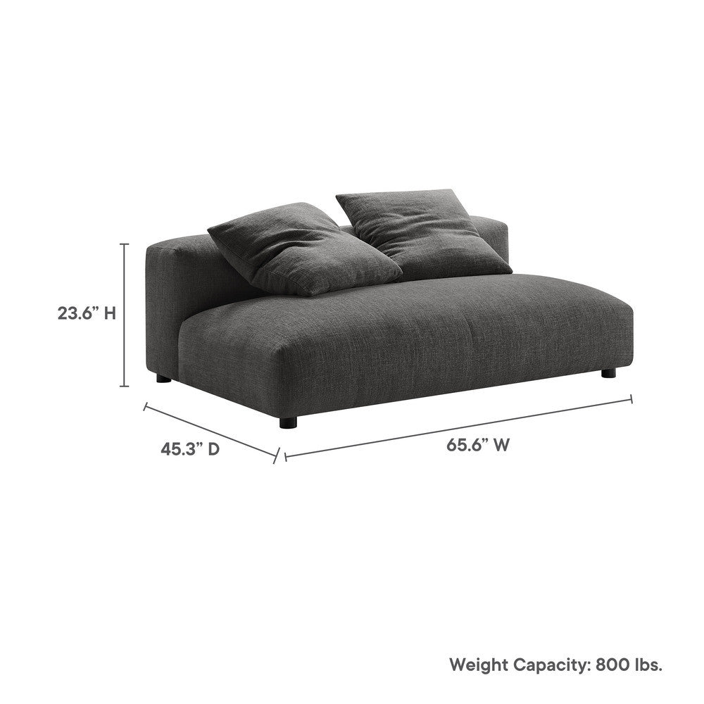 EEI-6891 Solace Modular Upholstered Fabric Armless Loveseat by Modway