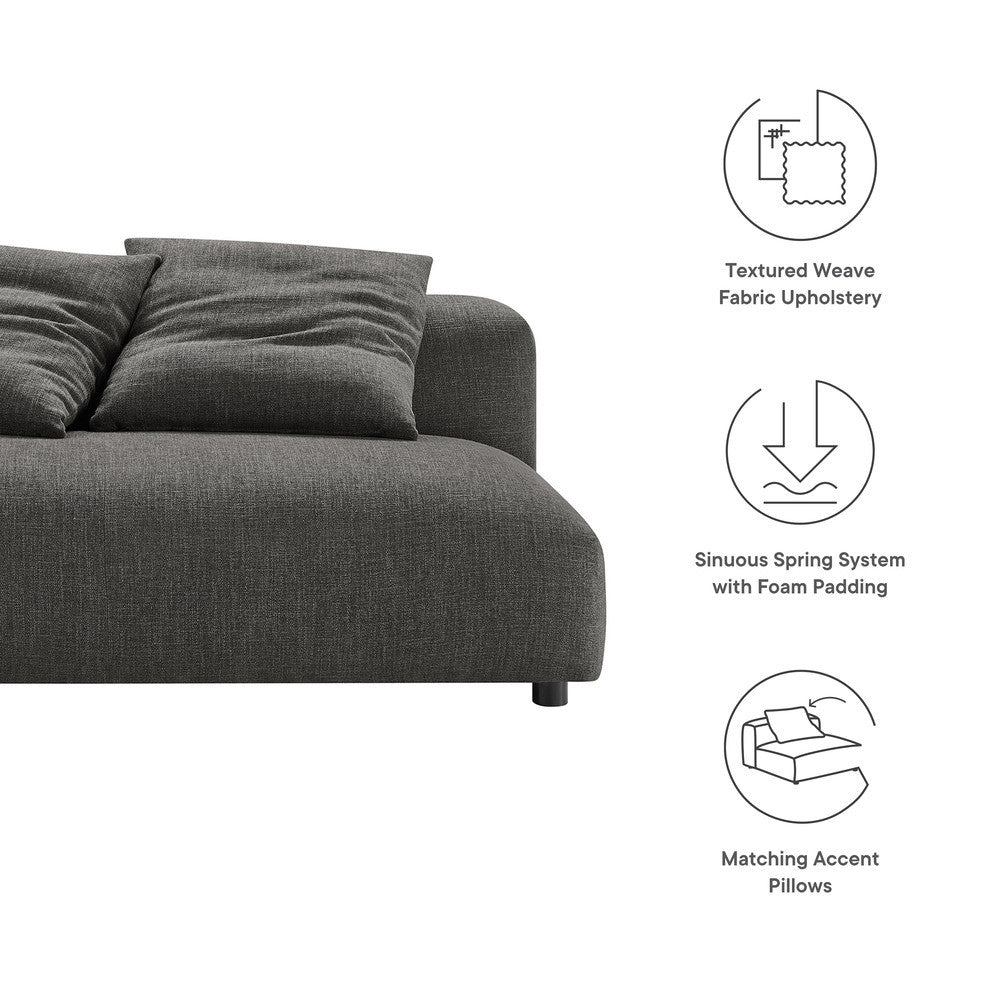 EEI-6891 Solace Modular Upholstered Fabric Armless Loveseat by Modway