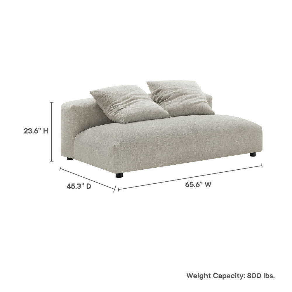 EEI-6891 Solace Modular Upholstered Fabric Armless Loveseat by Modway