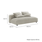 EEI-6891 Solace Modular Upholstered Fabric Armless Loveseat by Modway