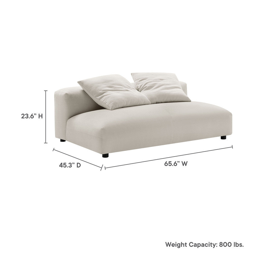 EEI-6891 Solace Modular Upholstered Fabric Armless Loveseat by Modway