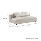 EEI-6891 Solace Modular Upholstered Fabric Armless Loveseat by Modway