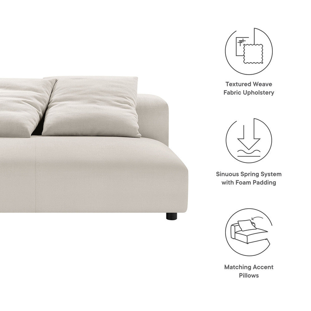 EEI-6891 Solace Modular Upholstered Fabric Armless Loveseat by Modway