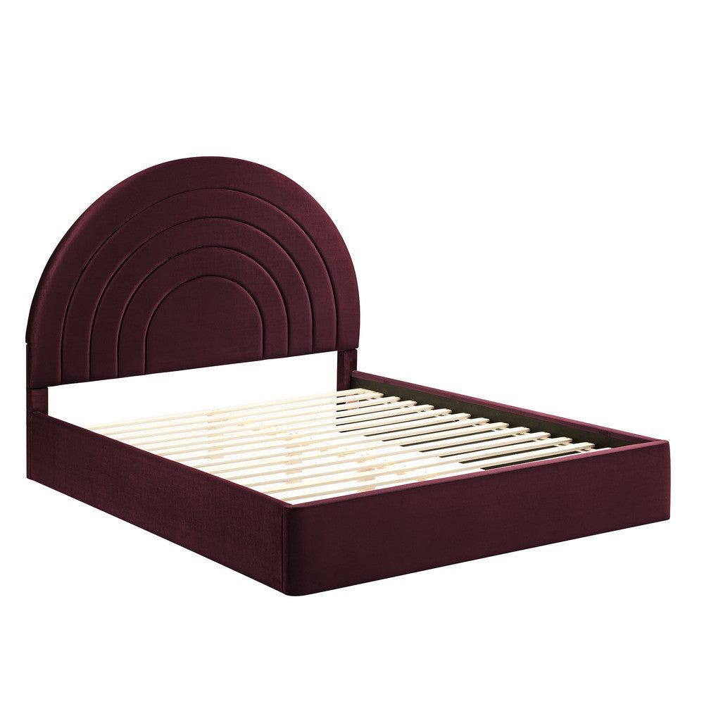 MOD-7166 Solana Arched Performance Velvet Full Platform Bed by Modway