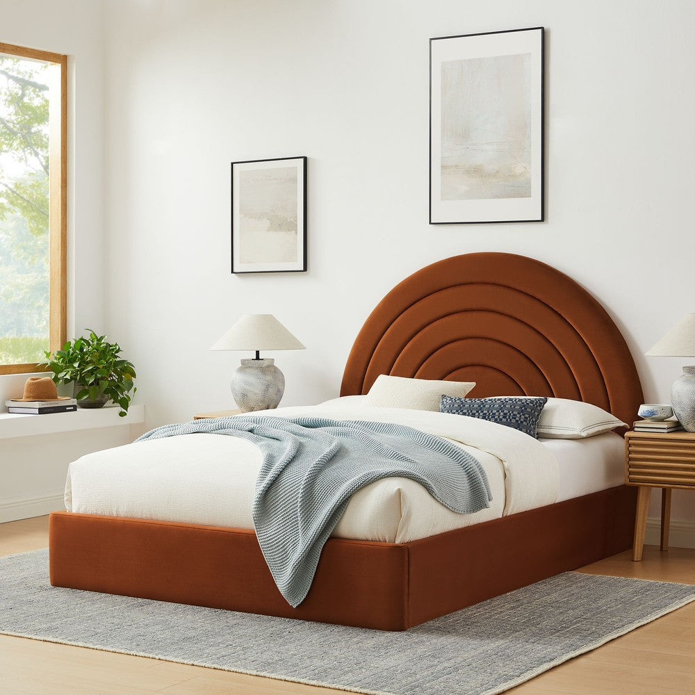 MOD-7166 Solana Arched Performance Velvet Full Platform Bed by Modway