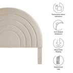 MOD-7172 Solana Arched Performance Velvet King Headboard by Modway