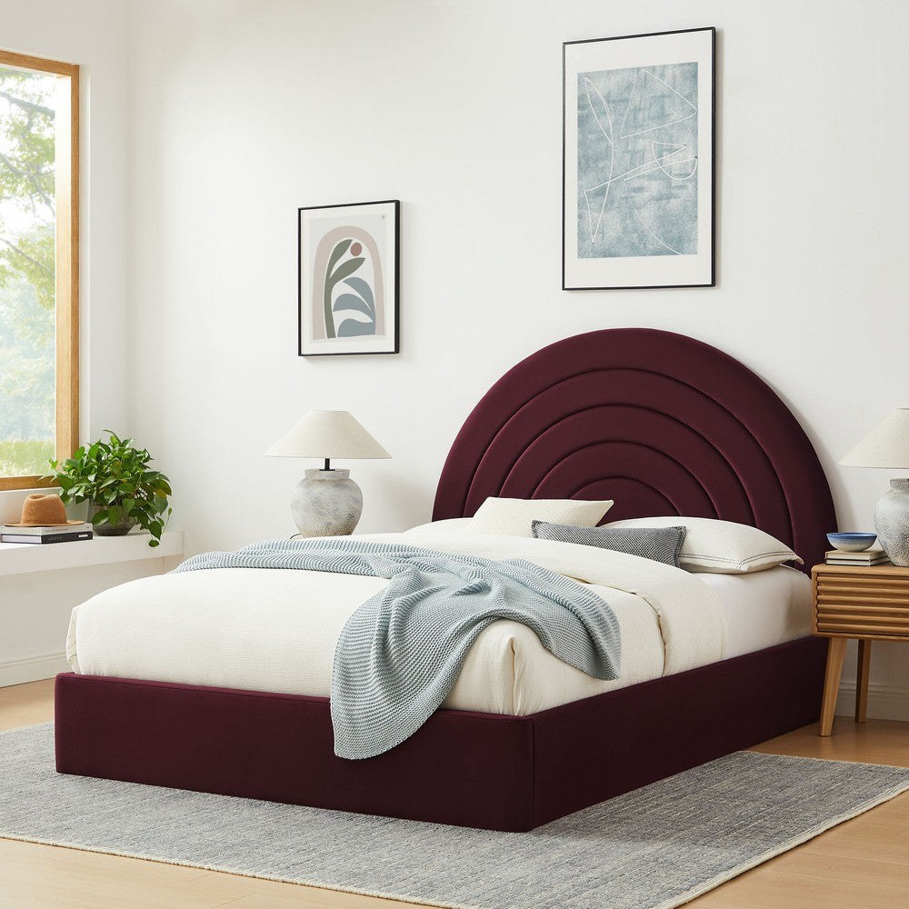 MOD-7168 Solana Arched Performance Velvet King Platform Bed by Modway
