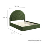 MOD-7167 Solana Arched Performance Velvet Queen Platform Bed by Modway