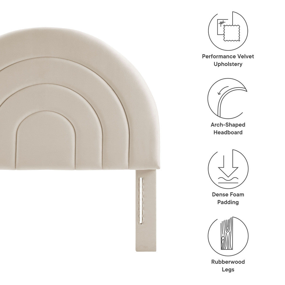 MOD-7169 Solana Arched Performance Velvet Twin Headboard by Modway