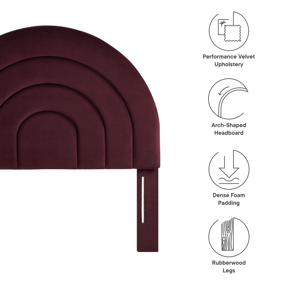 MOD-7169 Solana Arched Performance Velvet Twin Headboard by Modway
