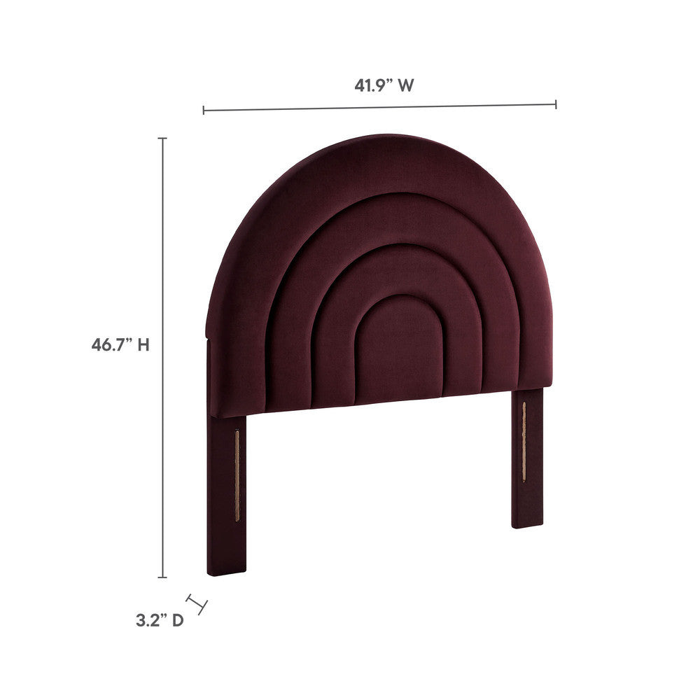 MOD-7169 Solana Arched Performance Velvet Twin Headboard by Modway