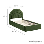 MOD-7165 Solana Arched Performance Velvet Twin Platform Bed by Modway