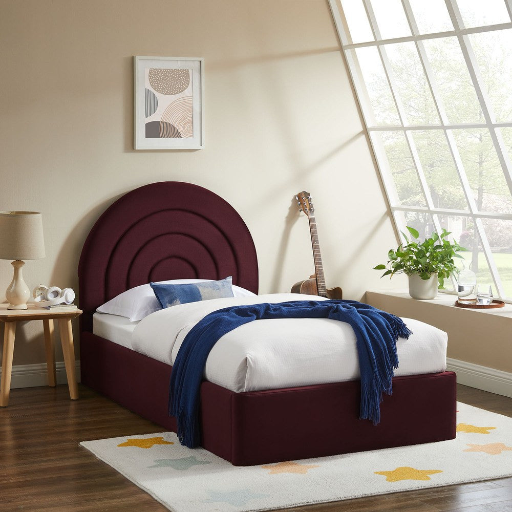 MOD-7165 Solana Arched Performance Velvet Twin Platform Bed by Modway