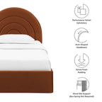MOD-7165 Solana Arched Performance Velvet Twin Platform Bed by Modway