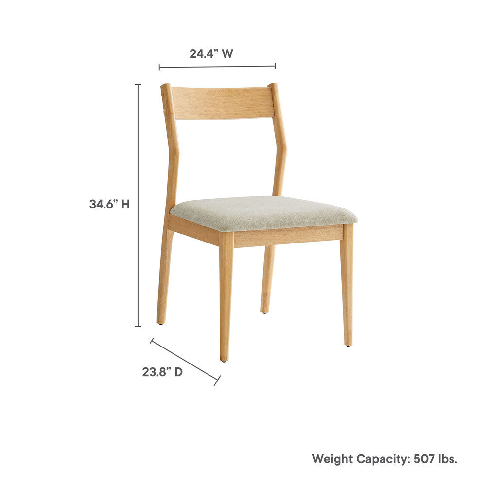 EEI-7079 Solara 7-Piece Wood Dining Set with Fabric Upholstered Side Chairs by Modway