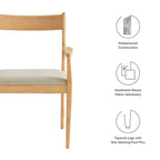 EEI-6916 Solara Fabric Wood Dining Armchairs Set of 2 by Modway