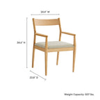 EEI-6916 Solara Fabric Wood Dining Armchairs Set of 2 by Modway