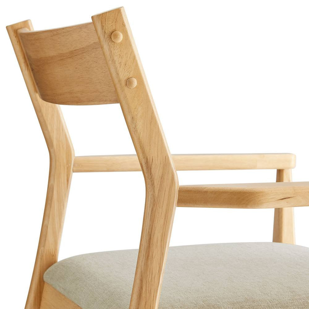 EEI-6916 Solara Fabric Wood Dining Armchairs Set of 2 by Modway