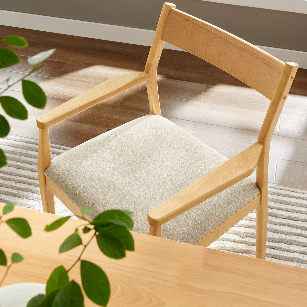 EEI-6916 Solara Fabric Wood Dining Armchairs Set of 2 by Modway