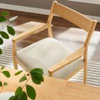 EEI-6916 Solara Fabric Wood Dining Armchairs Set of 2 by Modway