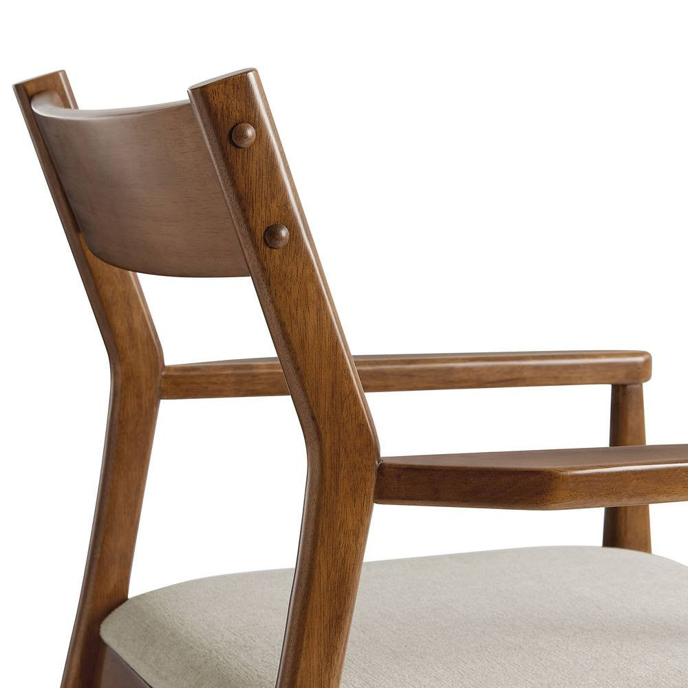 EEI-6916 Solara Fabric Wood Dining Armchairs Set of 2 by Modway