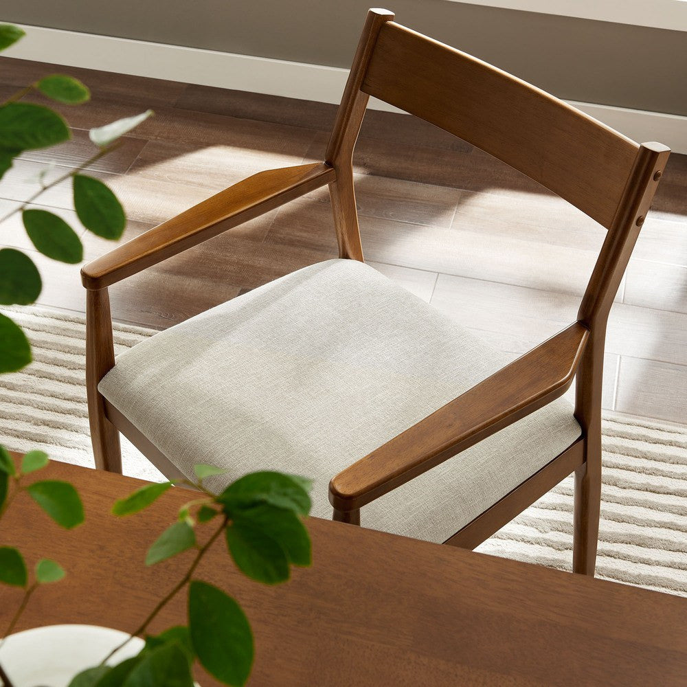 EEI-6916 Solara Fabric Wood Dining Armchairs Set of 2 by Modway