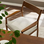 EEI-6916 Solara Fabric Wood Dining Armchairs Set of 2 by Modway