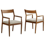 EEI-6916 Solara Fabric Wood Dining Armchairs Set of 2 by Modway