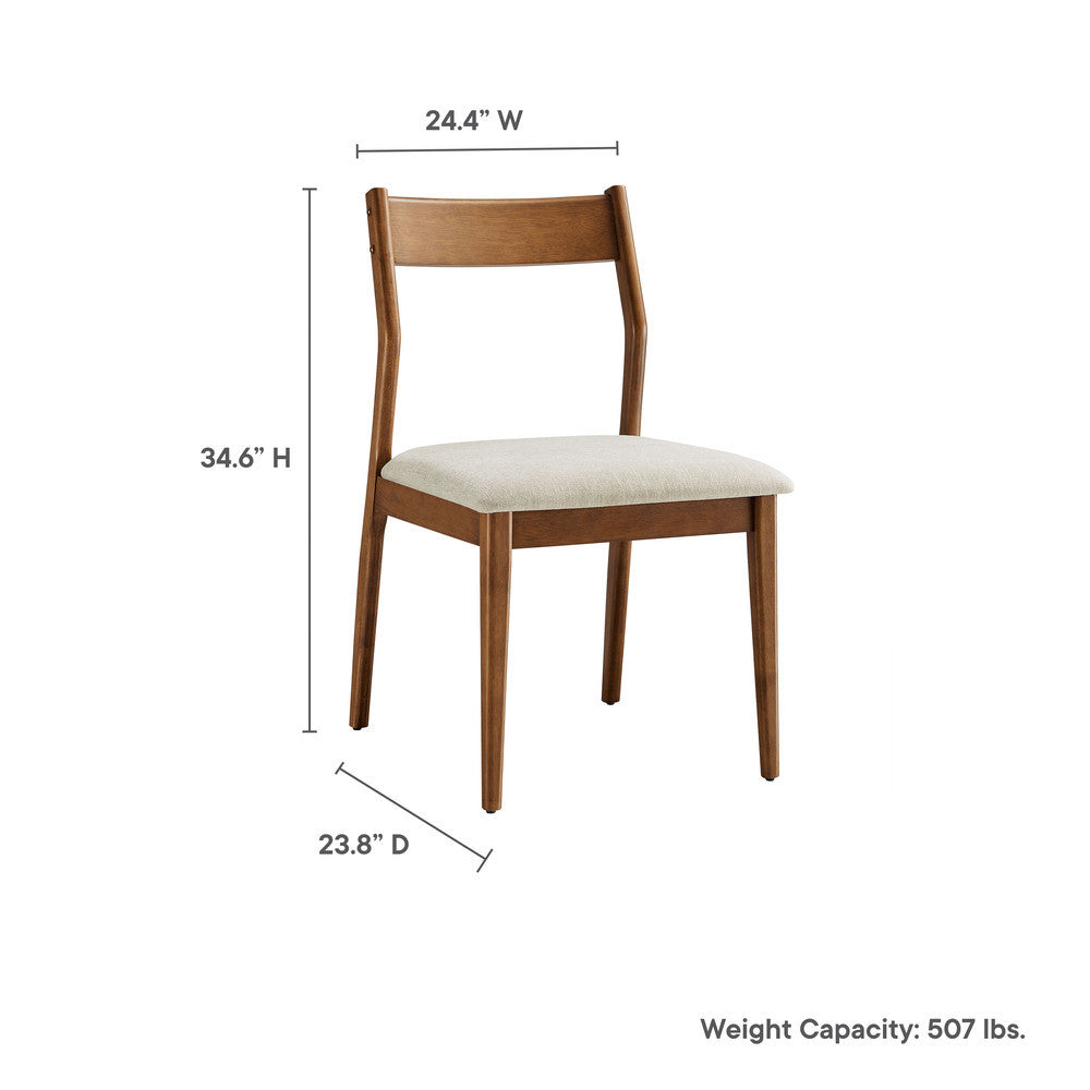 EEI-6918 Solara Fabric Wood Dining Side Chairs Set of 2 by Modway