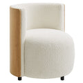 Modway EEI-6994-NAT-IVO Solis Boucle Accent Chair Natural Ivory