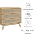 MOD-7051-OAK Soma 3-Drawer Dresser by Modway