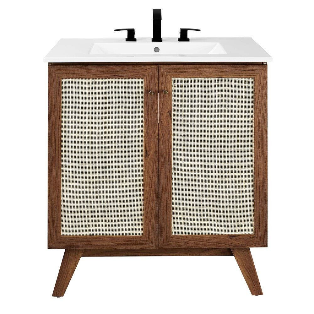 EEI-6715-WAL-WHI Soma 30" Bathroom Vanity by Modway