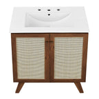 EEI-6715-WAL-WHI Soma 30" Bathroom Vanity by Modway