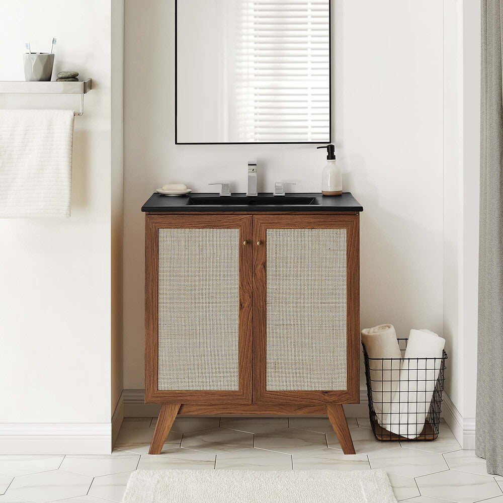 EEI-6716-WAL-BLK Soma 30" Bathroom Vanity by Modway