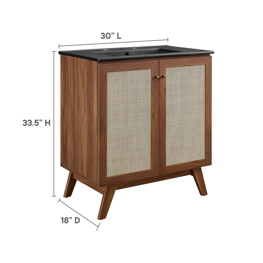 EEI-6716-WAL-BLK Soma 30" Bathroom Vanity by Modway