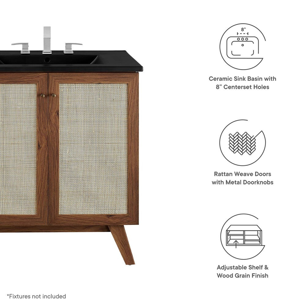 EEI-6716-WAL-BLK Soma 30" Bathroom Vanity by Modway