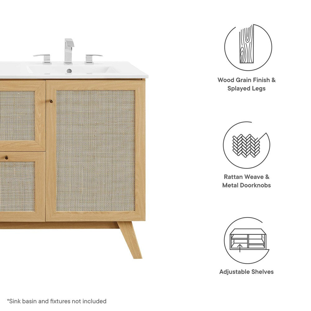 EEI-6589 Soma 48" Single or Double Sink Compatible Bathroom Vanity Cabinet (Sink Basin Not Included) by Modway
