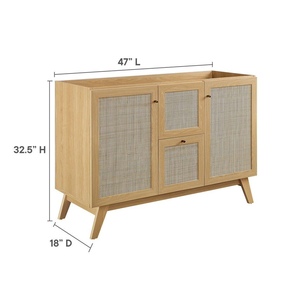 EEI-6589 Soma 48" Single or Double Sink Compatible Bathroom Vanity Cabinet (Sink Basin Not Included) by Modway
